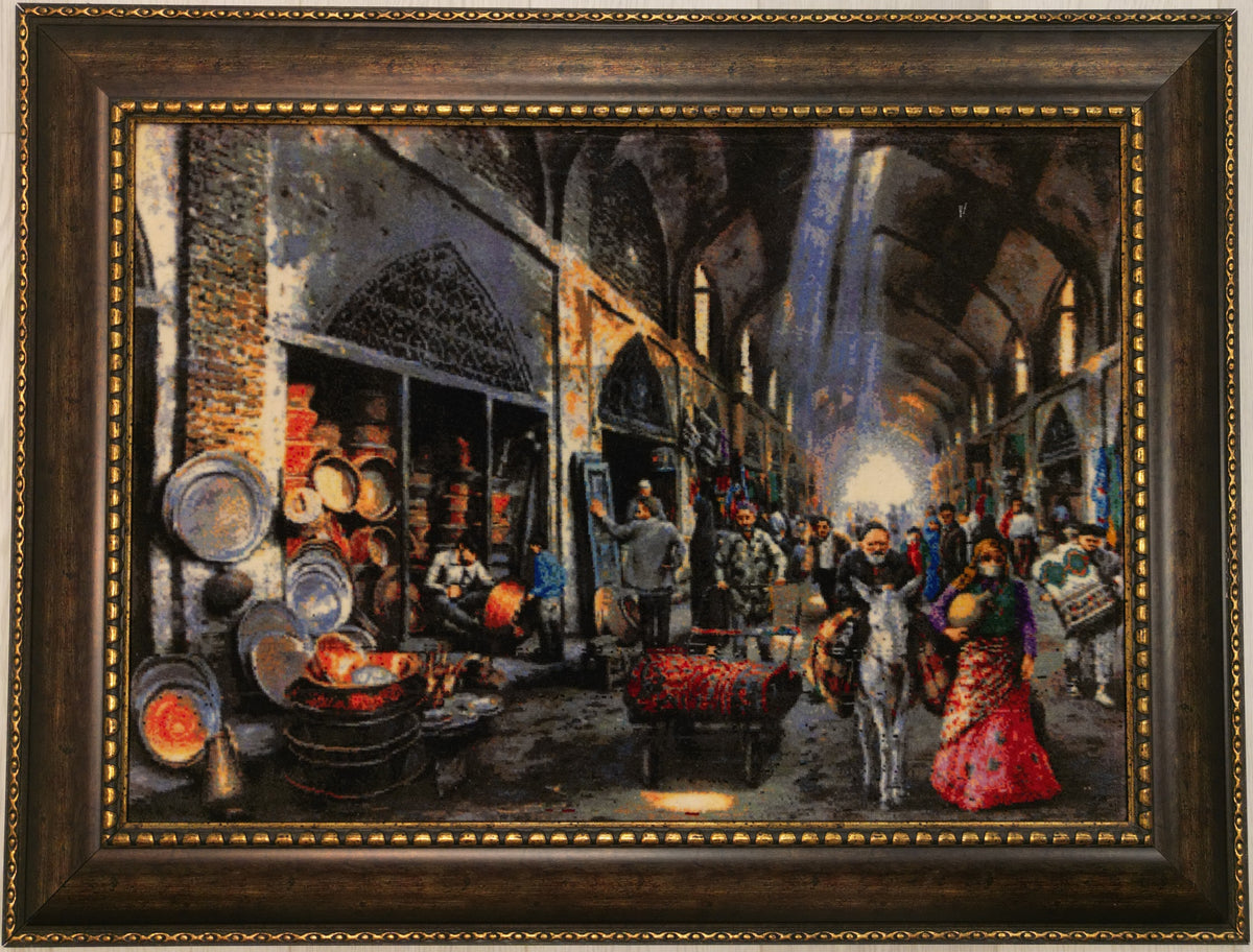 Persian Tabriz Rug | 2' 4" X 3' 1" | Pictorial Design | Multicolour | Urban Production