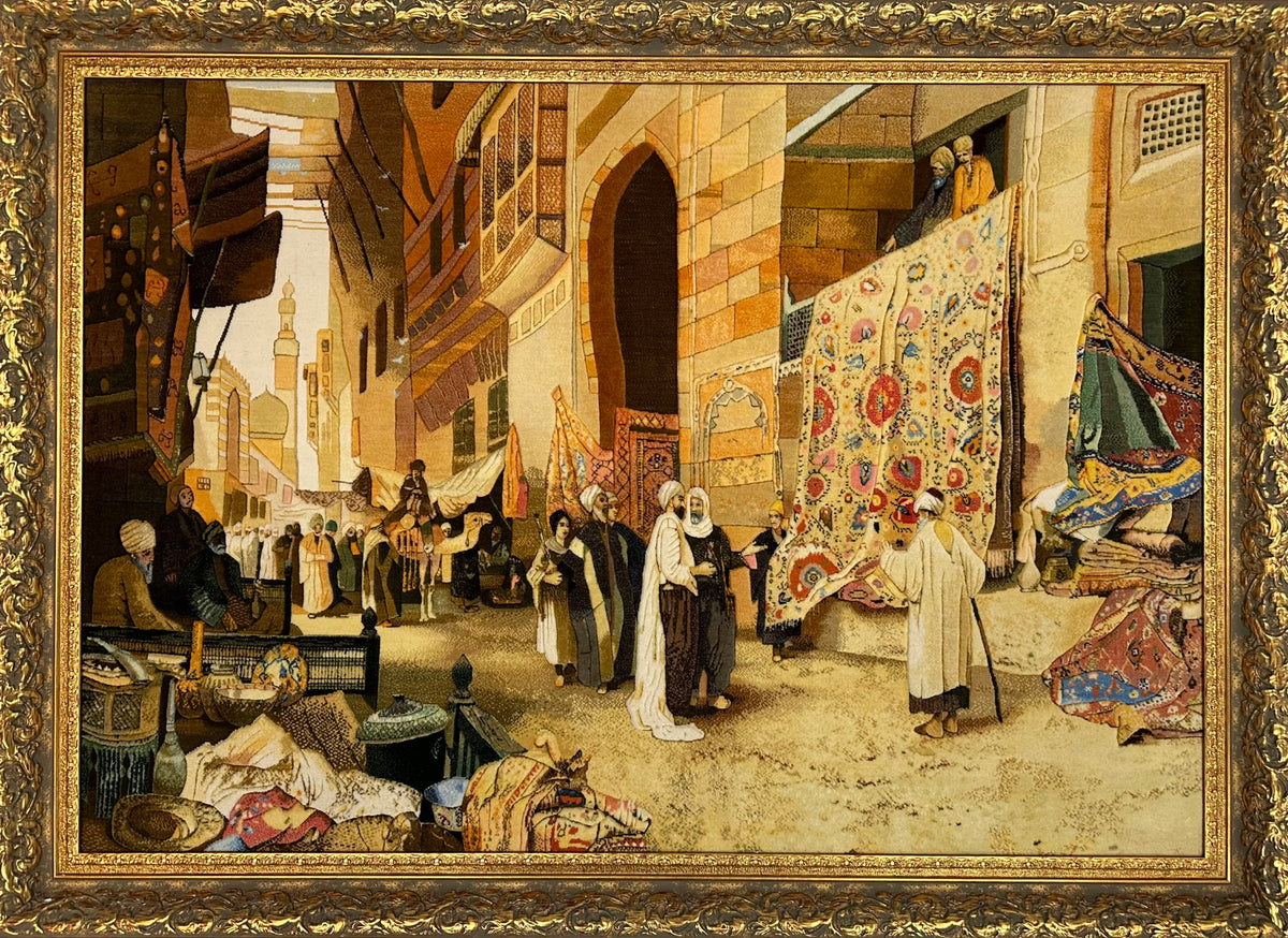 Persian Tabriz Rug | 3' 2" X 4' 7" | Pictorial Design | Multicolour | Urban Production