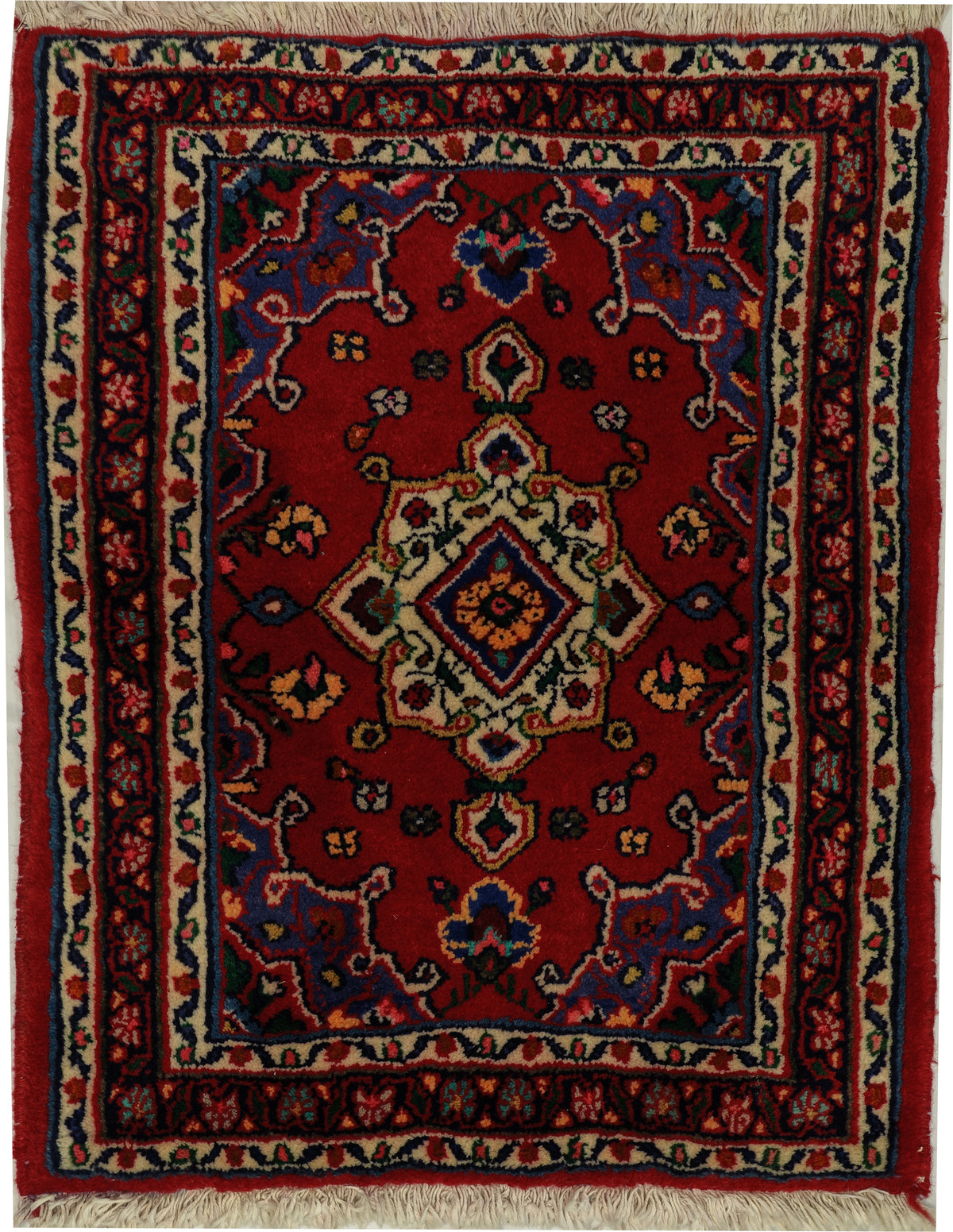 Persian Mashad Rug | 1' 8" X 2' 6" | Medallion Design | Urban Production