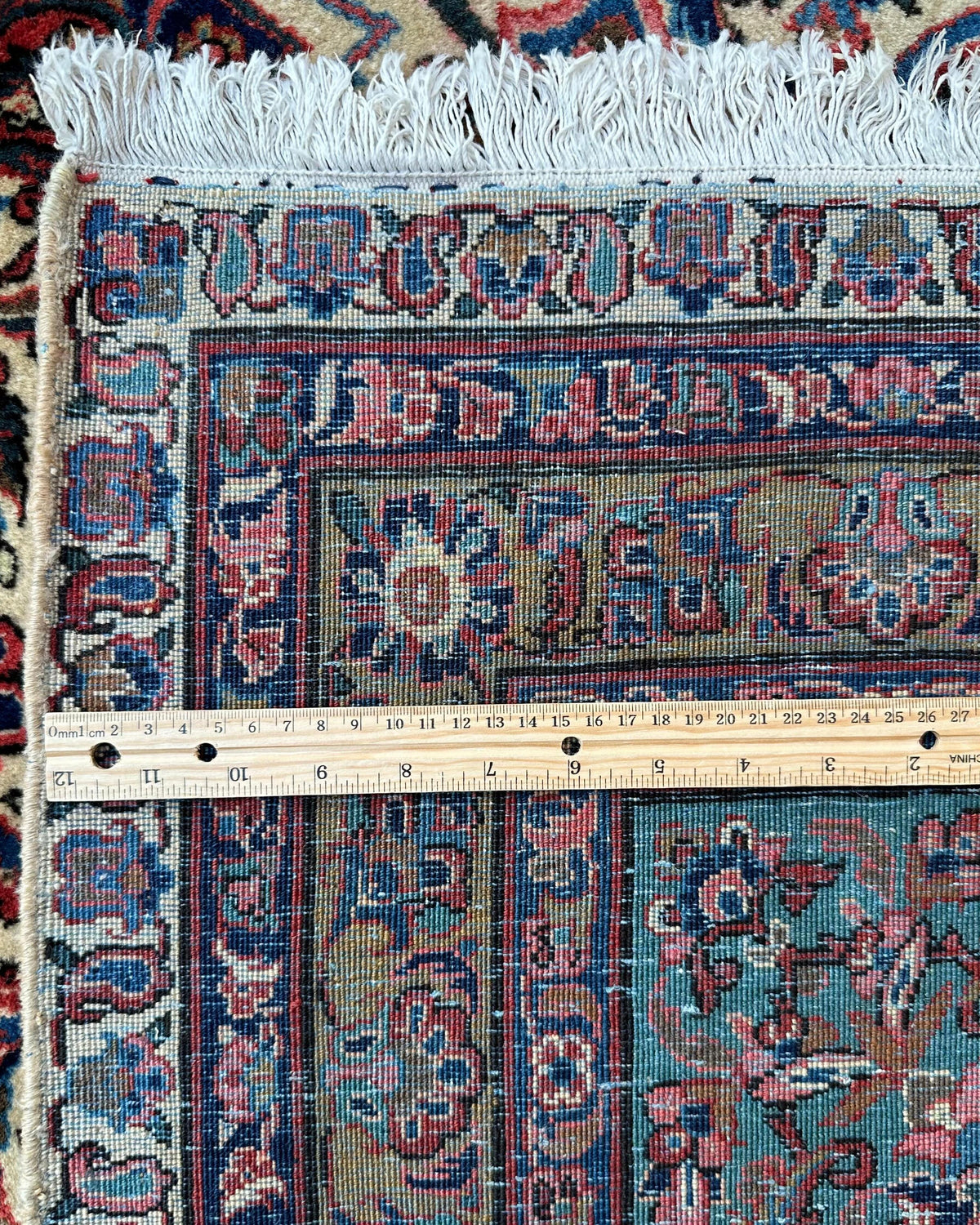 Antique Persian Qazvin Rug Circa 1910 | 11' 4" X 21' 6" | White & Blue Colours | Urban Production