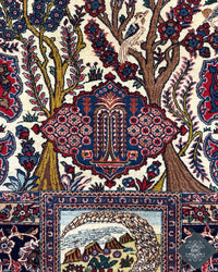 Antique Persian Isfahan Rug Circa 1900 | 4' 7" X 6' 11" | Multi-Colour | Urban Production