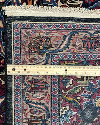 Antique Persian Doroksh Rug Circa 1920 | 8' 4" X 12' 2" | Navy-Blue & Purple Colours | Finely Woven | Urban Production