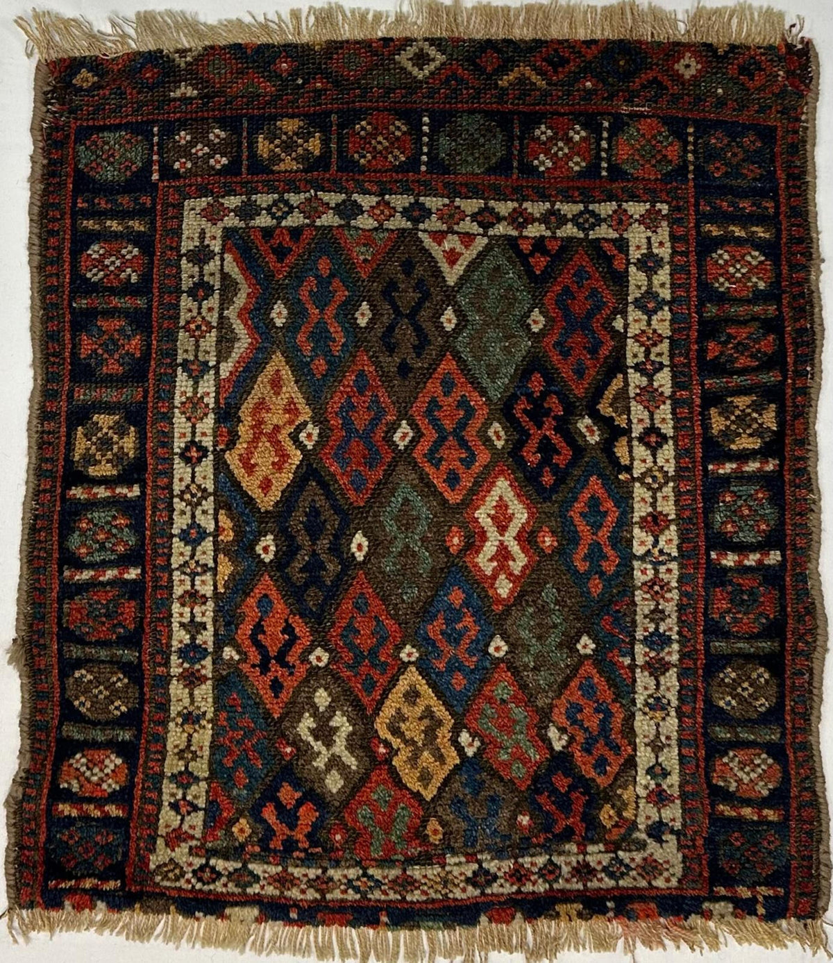 Antique Jaf Kurd Bagface Circa 1900 | 1' 9" X 2' | Small Size | Multicolour | Tribal Production