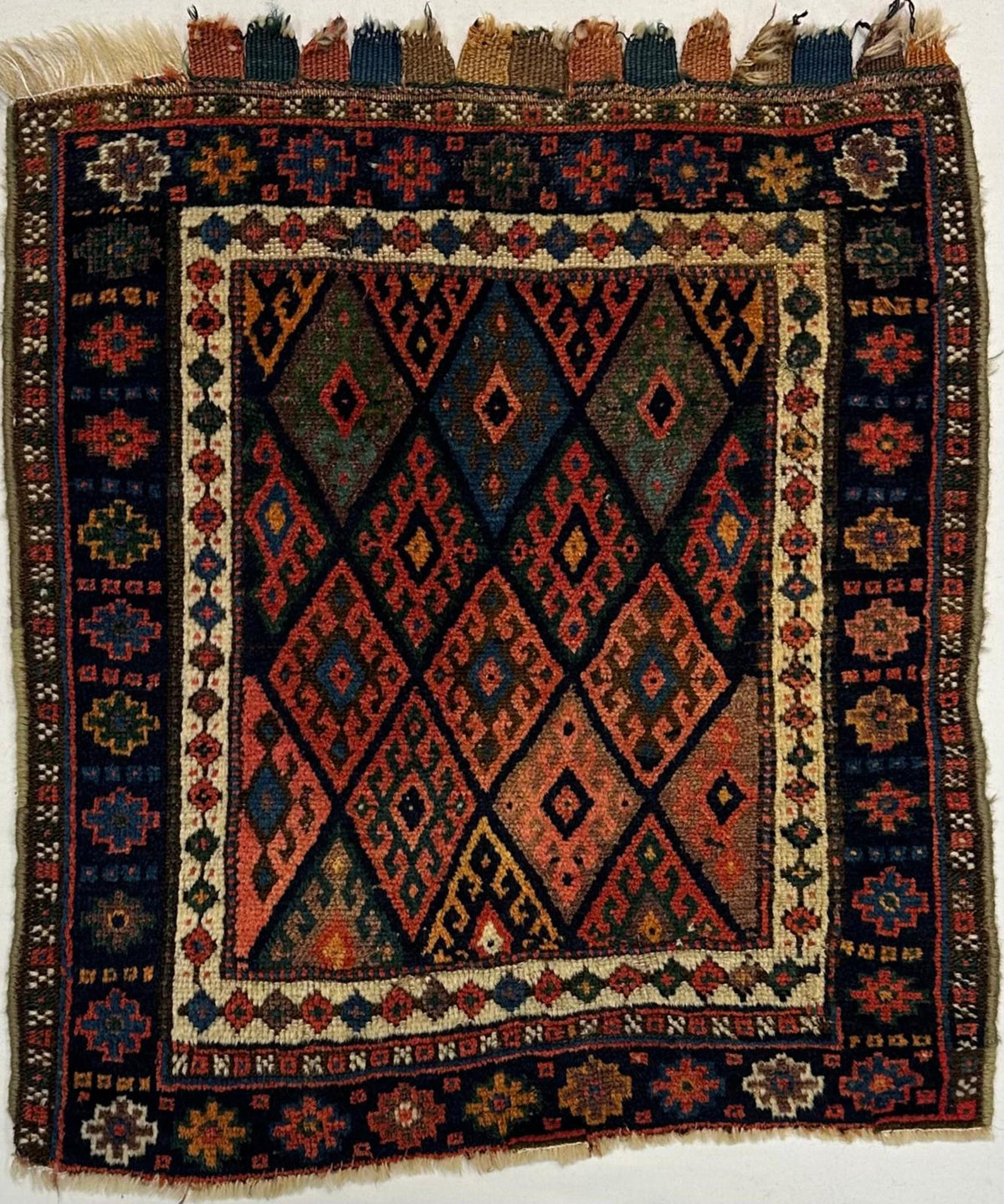 Antique Jaf Kurd Bagface Circa 1900 | 2' X 2' 2" | Small Size | Multicolour | Tribal Production