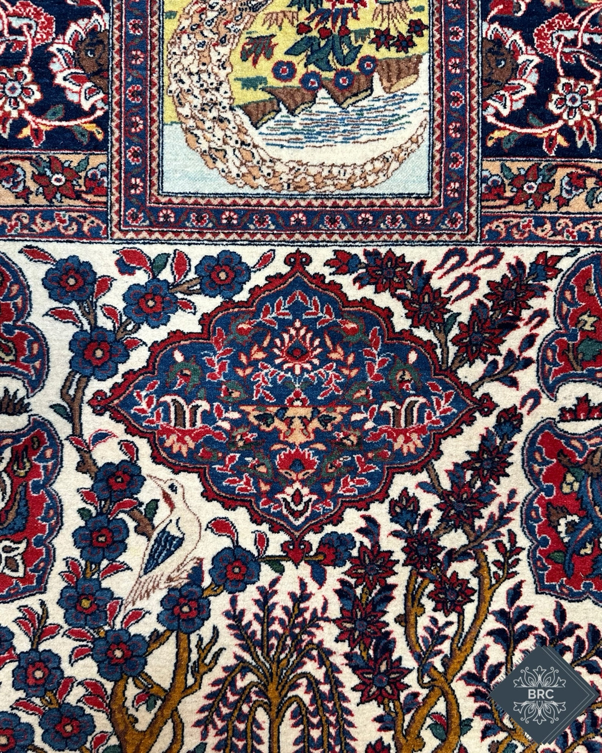 Antique Persian Isfahan Rug Circa 1900 | 4' 7" X 6' 11" | Multi-Colour | Urban Production