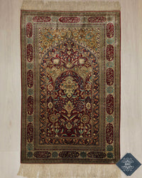 Vintage Turkish Istanbul Rug Circa 1970 | 4' 1" X 6' 2" | Mihrab Design | Red & Blue Colours | Urban Production