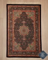 Persian Qom Rug | 4' 4" X 6' 8" | Deep Colours | Pure Silk | Extremely Fine | Urban Production