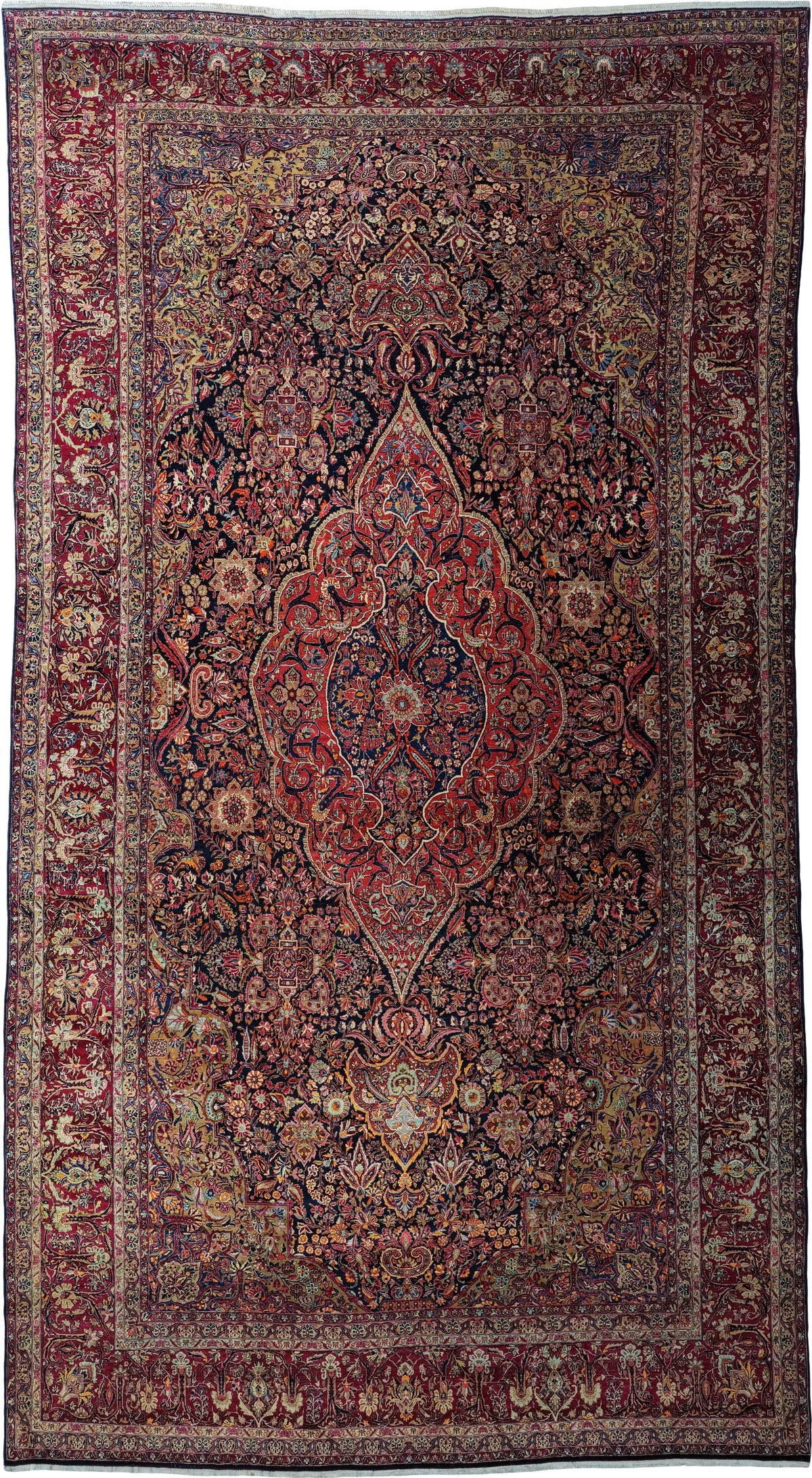 Antique Persian Tehran Rug Circa 1900 | 11' 8" X 21' 4"| Multicolour | Urban Production