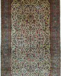 Antique Persian Qazvin Rug Circa 1910 | 11' 4" X 21' 6" | White & Blue Colours | Urban Production