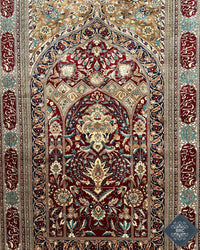 Vintage Turkish Istanbul Rug Circa 1970 | 4' 1" X 6' 2" | Mihrab Design | Red & Blue Colours | Urban Production