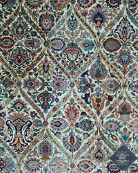 Egyptian Hereke Design Rug | 9' 6" X 13' 1" | Light Colours | Pure Silk | Extremely Fine | Urban Production