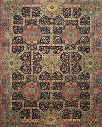 Vintage Persian Tabriz Ghalicheh-Baf Rug Circa 1960 | 9' 9" X 12' 8" | Multicolours | Allover Design | Urban Production