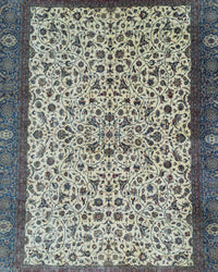 Vintage Persian Nain Tudeshk Rug Circa 1960 | 10' 6" X 13' 9" | Geometric Design | Multi-Colour | Tribal Production
