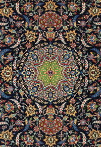 Persian Isfahan Karim Seirafian Rug | 4' 7" X 6' 11" | Midnight Blue Colour | Extremely Fine| Urban Production