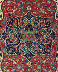 Persian Heriz Rug | 12' 11" X 19' | Red Colour | Geometric Design | Tribal Production