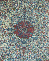 Antique Persian Tabriz Rug Circa 1910 | 12' 8" X 16' 10" | Ardabil Carpet Design | Light Colours | Urban Production