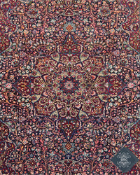 Antique Persian Doroksh Rug Circa 1920 | 8' 4" X 12' 2" | Navy-Blue & Purple Colours | Finely Woven | Urban Production