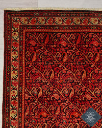 Antique Persian Farahan Rug Circa 1900 | 4' 3" X 6' 8" | RedColour | Finely Knotted | Tribal Production