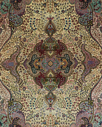 Vintage Persian Tabriz Rug Circa 1960 | 9' 10" X 13' 5" | Light Colours | Floral Medallion Design | Urban Production