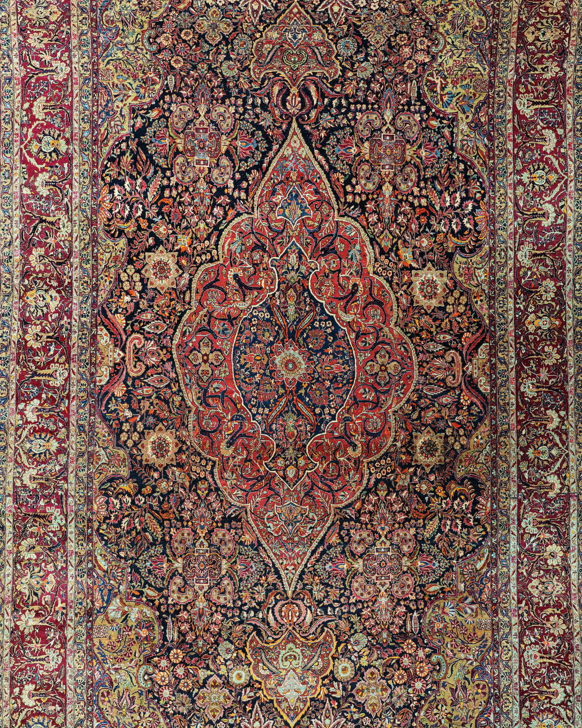 Antique Persian Tehran Rug Circa 1900 | 11' 8" X 21' 4"| Multicolour | Urban Production
