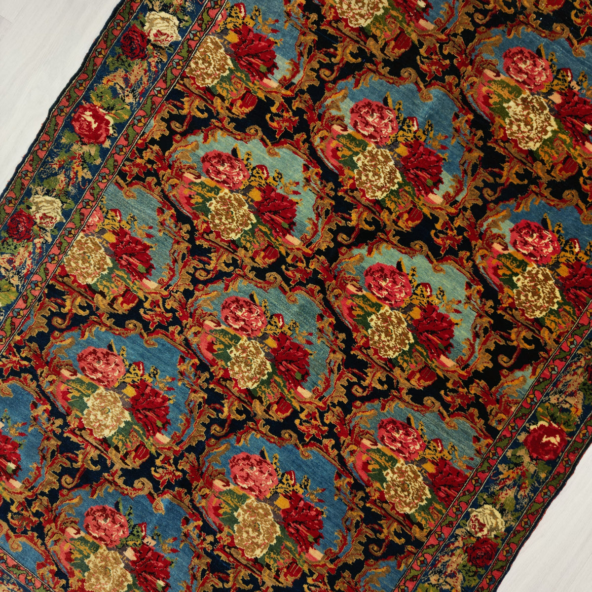 Antique Persian Bijar Rug Circa 1920 | 4' 8" X 7' 3" | Multi-Colour | Tribal Production