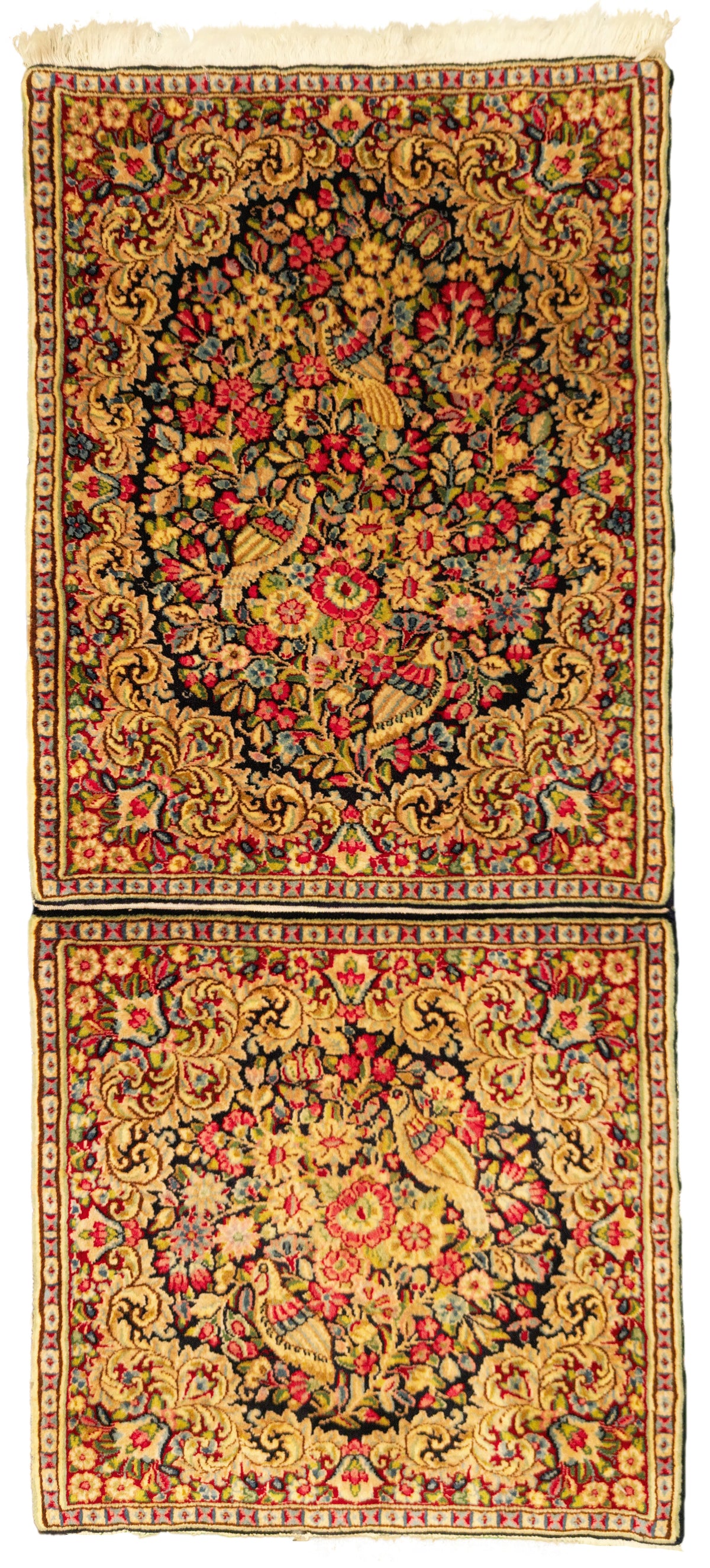 Persian Kerman | 1' 10" X 4' 1" | Double Rug Designed for Seat | Urban Production