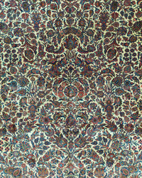 Antique Persian Qazvin Rug Circa 1910 | 11' 4" X 21' 6" | White & Blue Colours | Urban Production