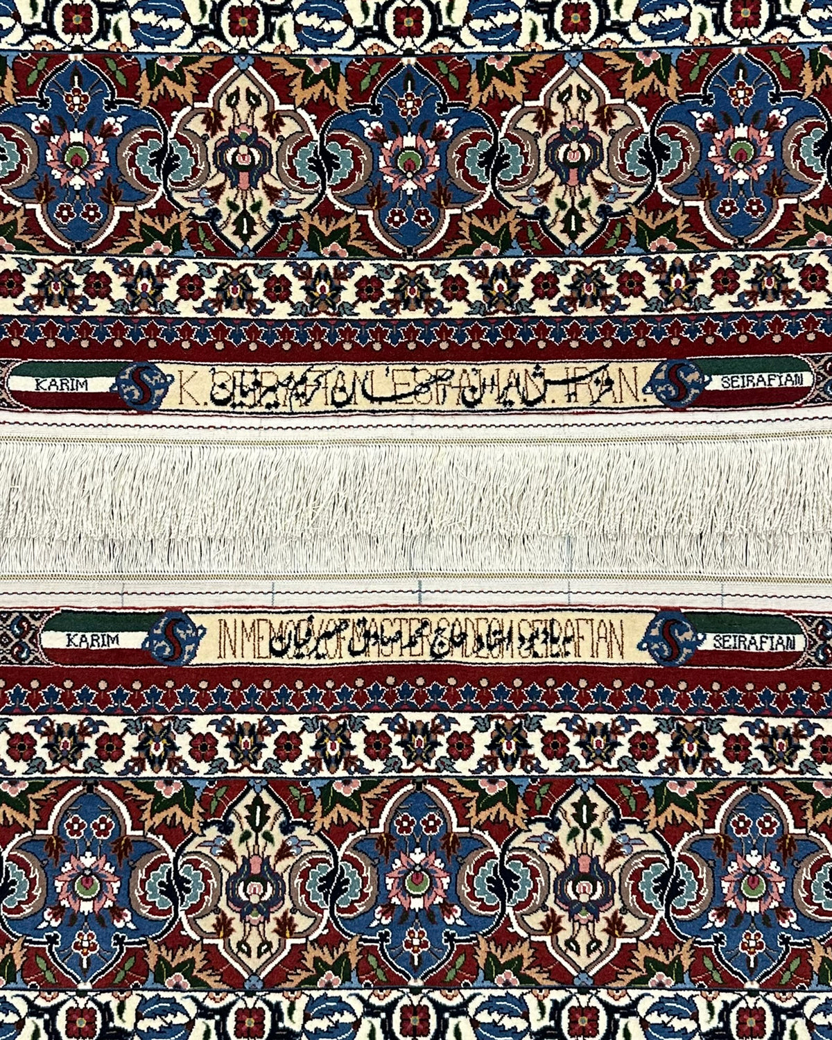 Persian Isfahan Karim Seirafian Rug | 4' 7" X 6' 11" | Midnight Blue Colour | Extremely Fine| Urban Production