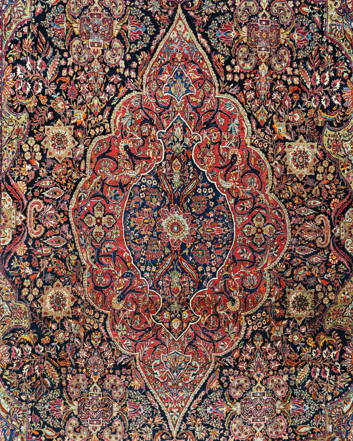 Antique Persian Tehran Rug Circa 1900 | 11' 8" X 21' 4"| Multicolour | Urban Production