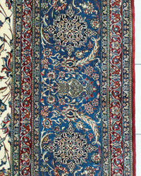 Vintage Persian Nain Tudeshk Rug Circa 1960 | 10' 6" X 13' 9" | Geometric Design | Multi-Colour | Tribal Production
