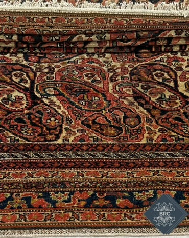 Antique Persian Malayer Runner Rug Circa 1890 | 3' 7" X 12' 6" | Beige & Brown Colours | Urban Production