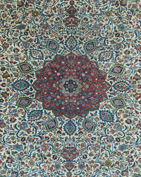 Antique Persian Tabriz Rug Circa 1910 | 12' 8" X 16' 10" | Ardabil Carpet Design | Light Colours | Urban Production