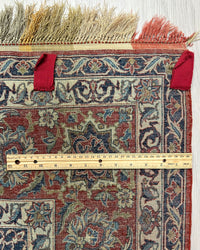 Antique Persian Isfahan Shureshi Rug Circa 1910 | 4' 7" X 7' 3" | Ivory & Red Colours | Medallion Design | Urban Production