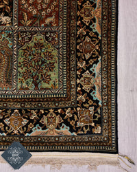 Vintage Persian Qom Rug Circa 1960 | 4' 8" X 6' 10" | Light Colours | Pure Silk | Urban Production