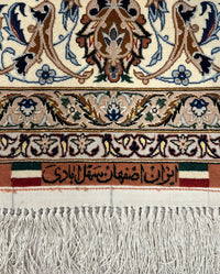 Persian Isfahan Rug | 5' 2" X 8' 3" | Coral & White Colours | Urban Production