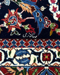 Persian Isfahan Karim Seirafian Rug | 4' 7" X 6' 11" | Midnight Blue Colour | Extremely Fine| Urban Production