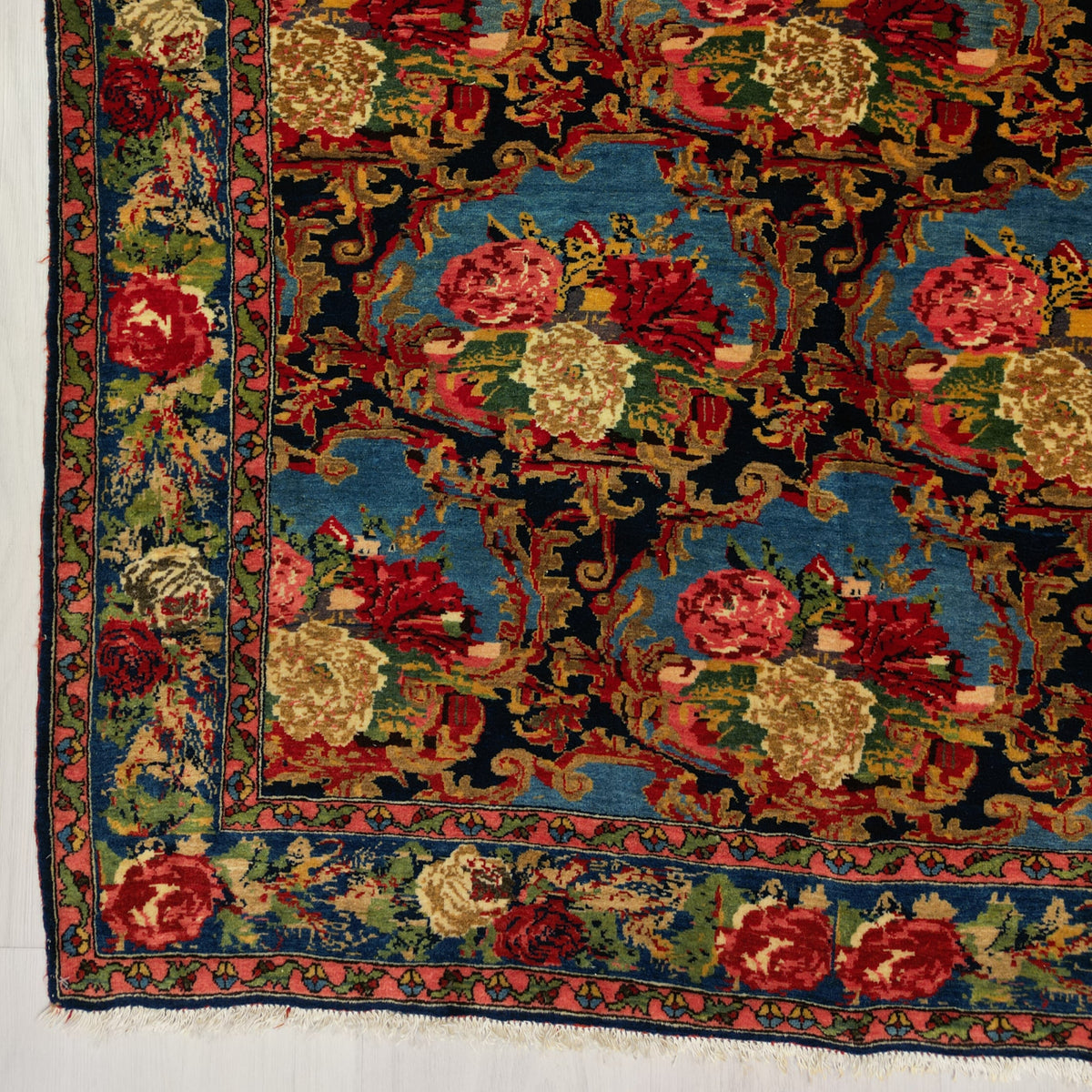 Antique Persian Bijar Rug Circa 1920 | 4' 8" X 7' 3" | Multi-Colour | Tribal Production