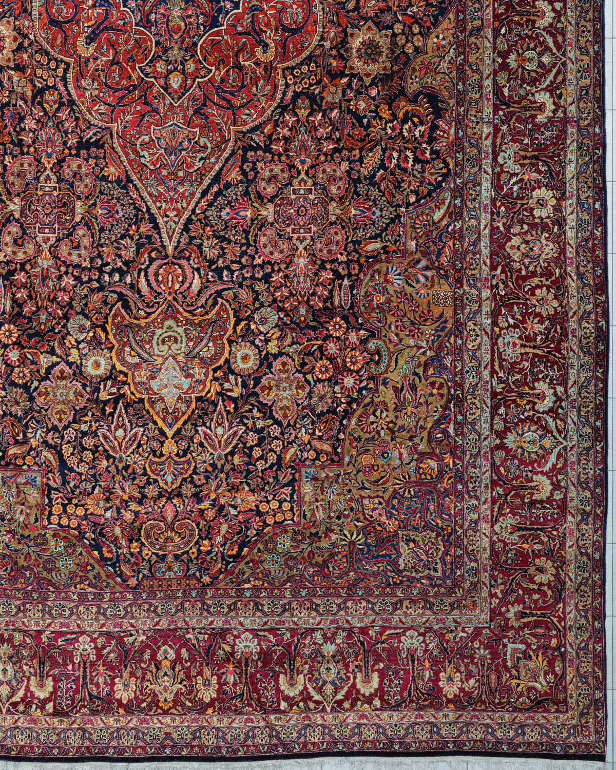 Antique Persian Tehran Rug Circa 1900 | 11' 8" X 21' 4"| Multicolour | Urban Production