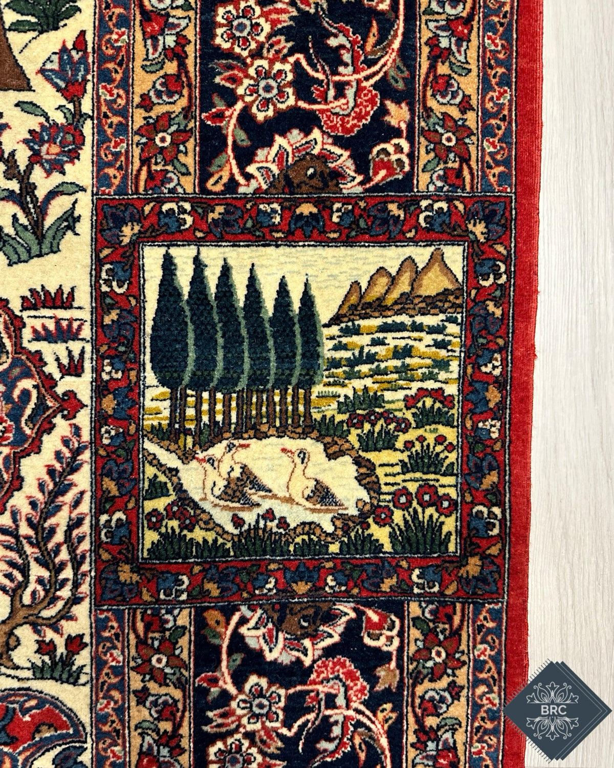 Antique Persian Isfahan Rug Circa 1900 | 4' 7" X 6' 11" | Multi-Colour | Urban Production