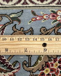 Persian Isfahan Rug | 4' 3" X 6' 2" | Midnight Blue Colour | Floral Medallion Design | Urban Production