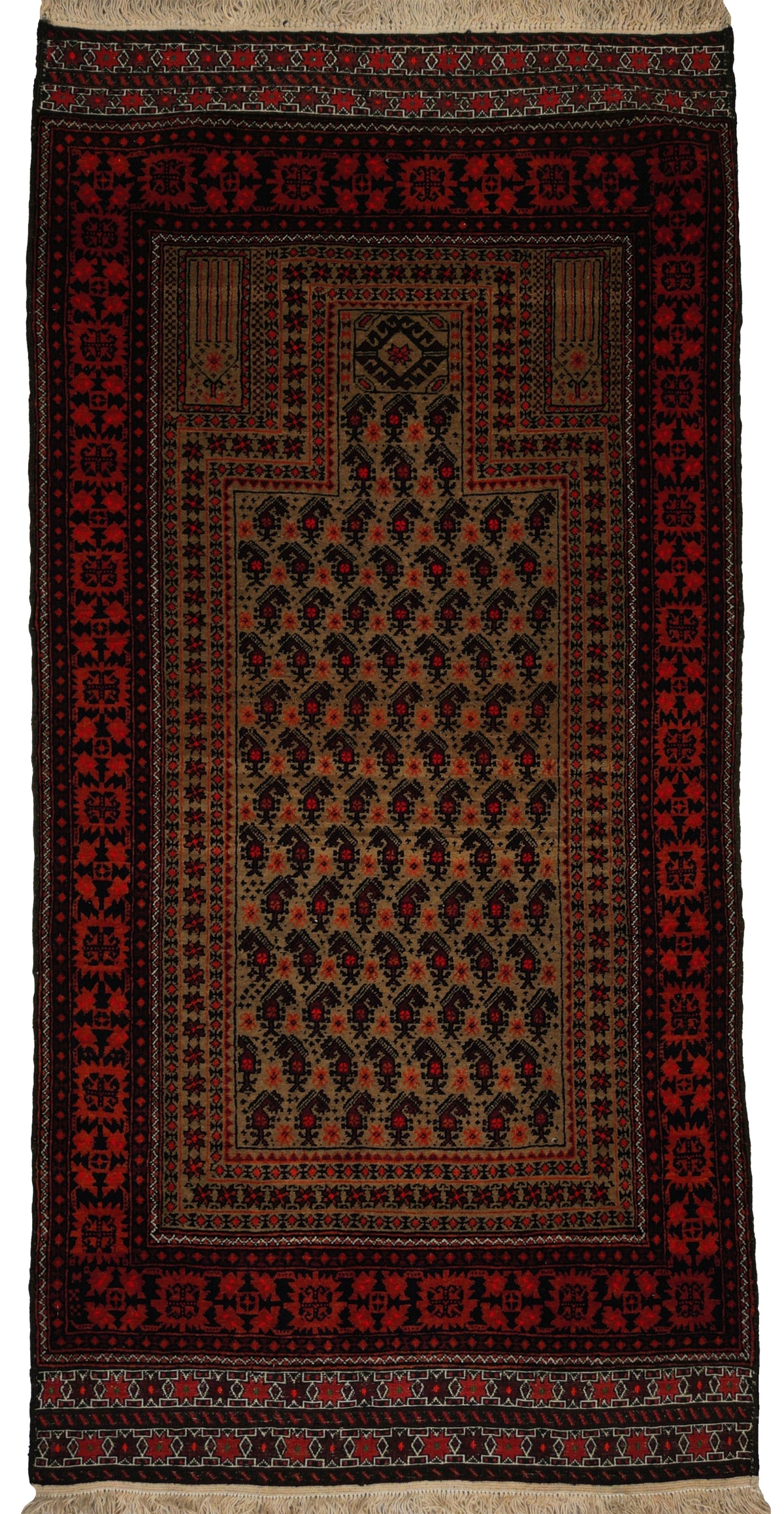 Persian Baloch Prayer Rug | 2' 9" X 5' 7" | Tribal Production