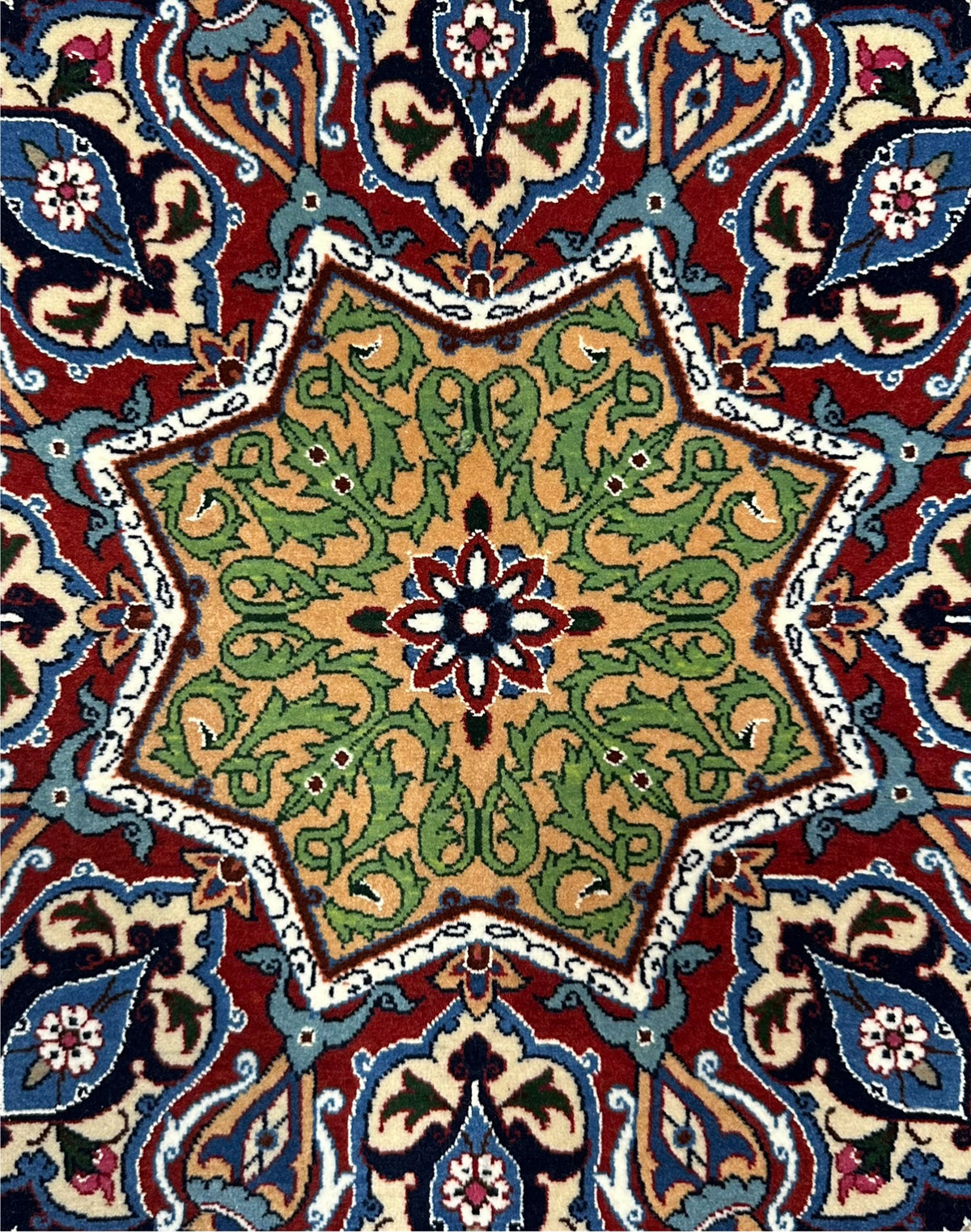Persian Isfahan Karim Seirafian Rug | 4' 7" X 6' 11" | Midnight Blue Colour | Extremely Fine| Urban Production