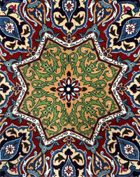 Persian Isfahan Karim Seirafian Rug | 4' 7" X 6' 11" | Midnight Blue Colour | Extremely Fine| Urban Production