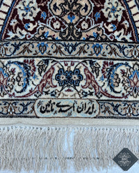 Persian Naeen Rug | 10' 1" X 14' 5" | Gonbad/Dome Design | Blue & White Colours | Wool & Silk | Extremely Fine | Urban Production