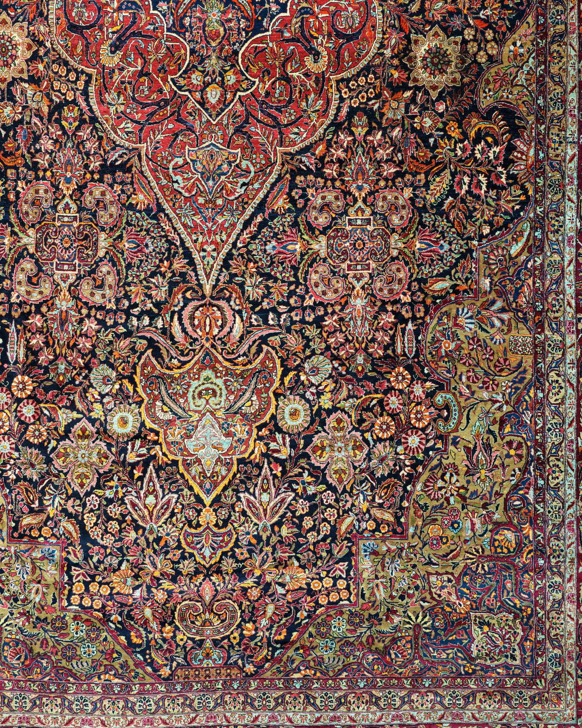 Antique Persian Tehran Rug Circa 1900 | 11' 8" X 21' 4"| Multicolour | Urban Production