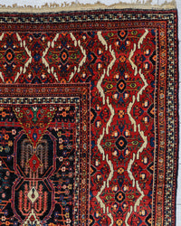 Antique Bakhtiari Shalamzar Rug Circa 1890 | 12' 5" X 22' 8" | Multicolour | Geometric Design | Tribal Production