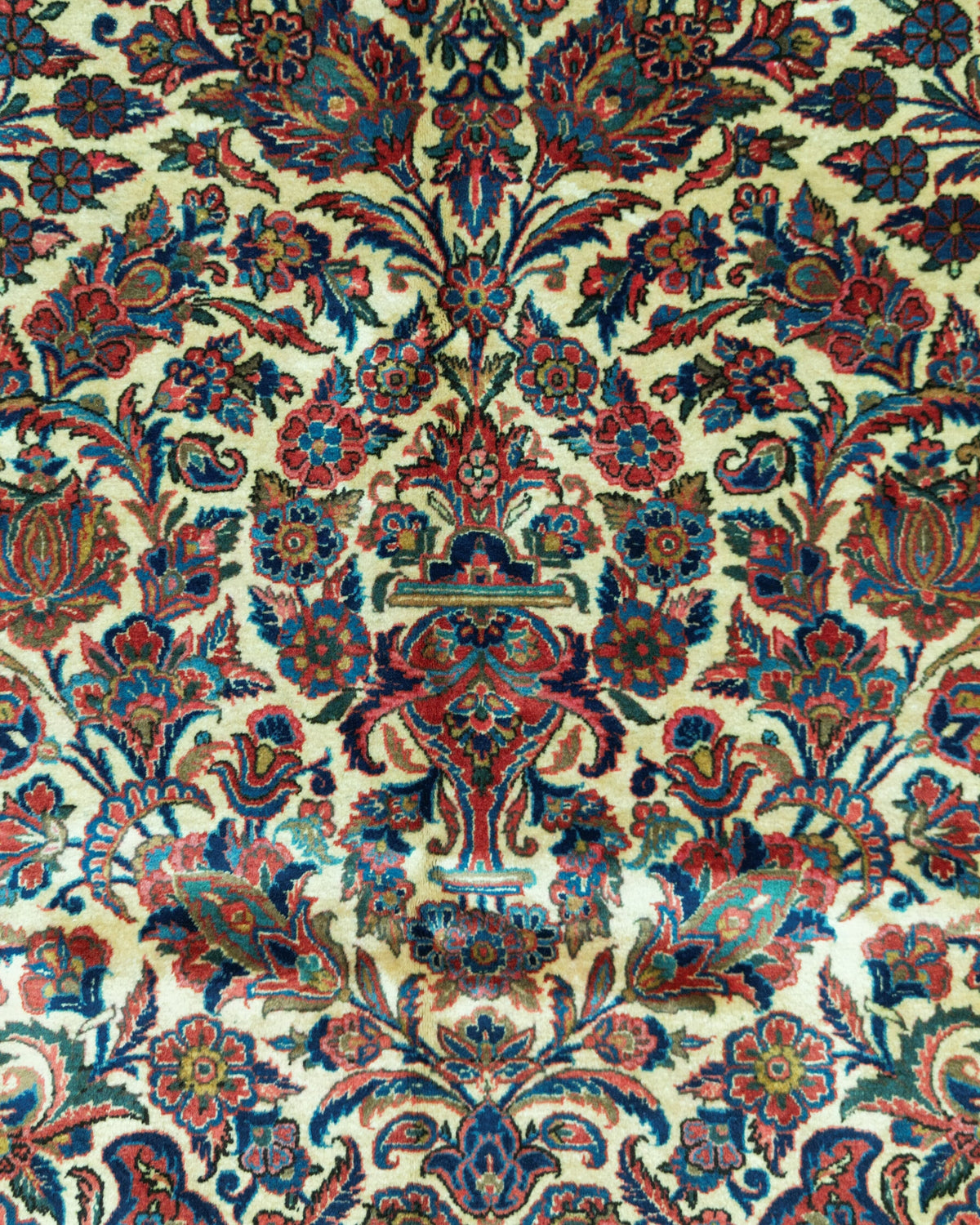 Antique Persian Qazvin Rug Circa 1910 | 11' 4" X 21' 6" | White & Blue Colours | Urban Production