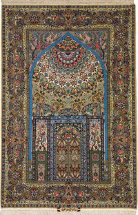 Persian Isfahan Rug | 5' 4" X 8' 1" | Multicolour | Extremely Fine | Urban Production