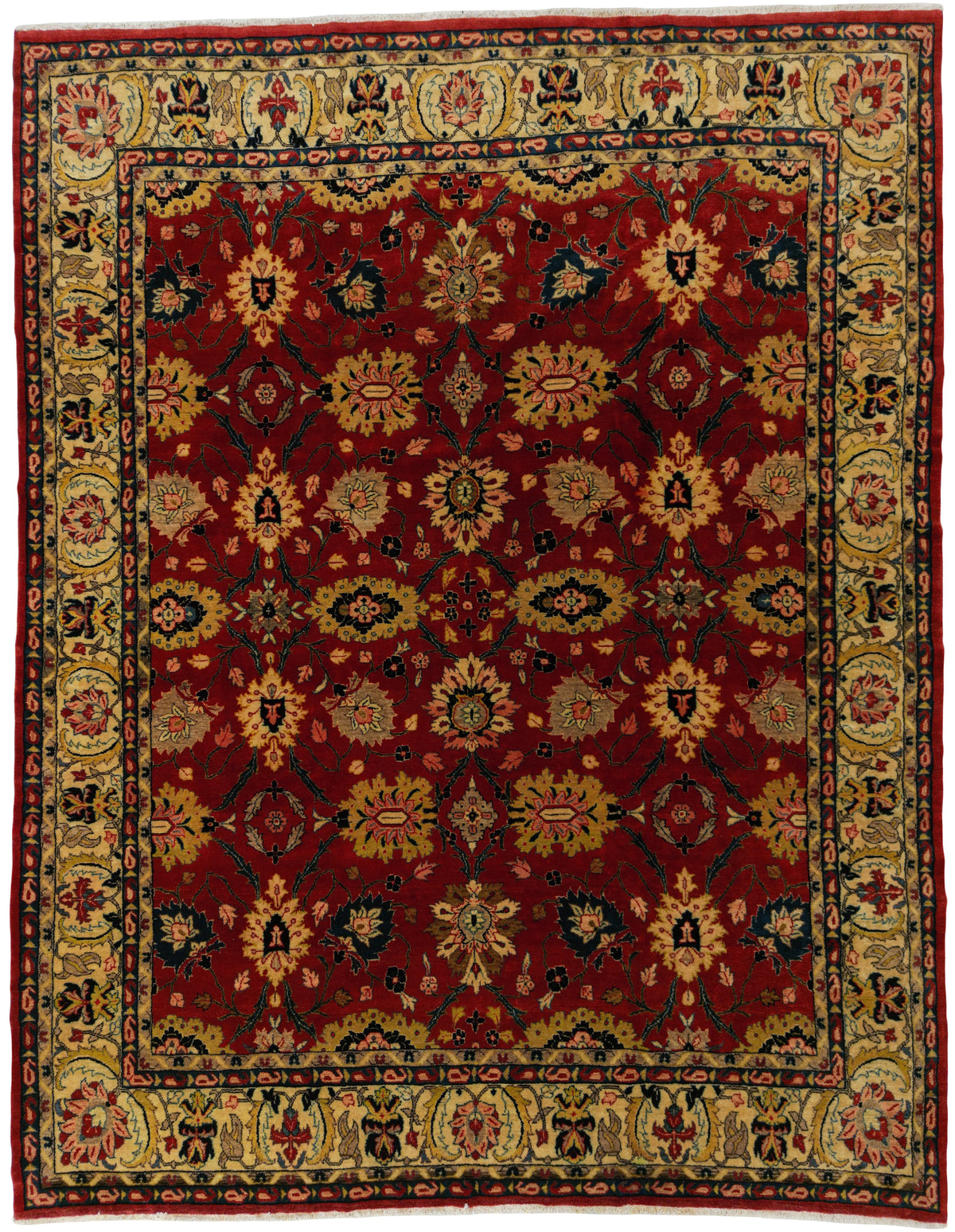 Persian Malayer Rug | 8' 7" X 11' 1" | Red & White Colours | Tribal Production