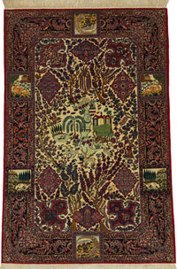Antique Persian Isfahan Rug Circa 1910 | 4' 7" X 6' 11" | Multi-Colour | Urban Production